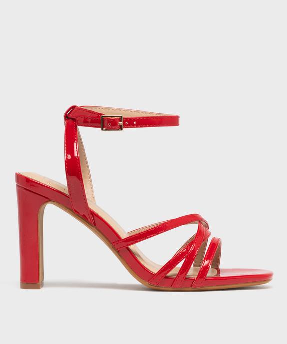 Sandales à talon haut et fines brides vernies femme  vue2 - FOLLOW ME - GEMO