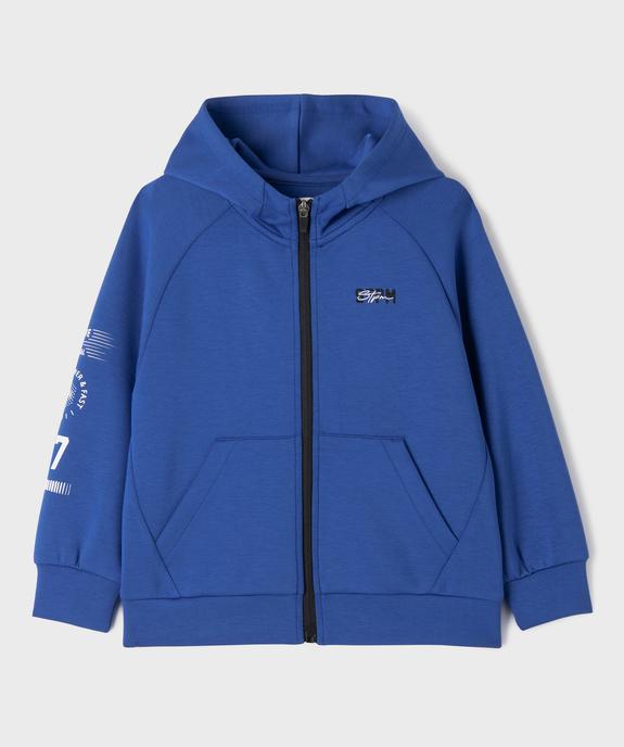 Sweat de sport zippé à capuche garçon vue1 - GEMO (ENFANT) - GEMO