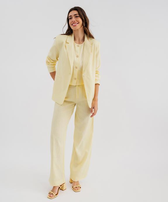 Chemise sans manches à col rond en viscose et lin femme vue5 - GEMO 4G FEMME - GEMO