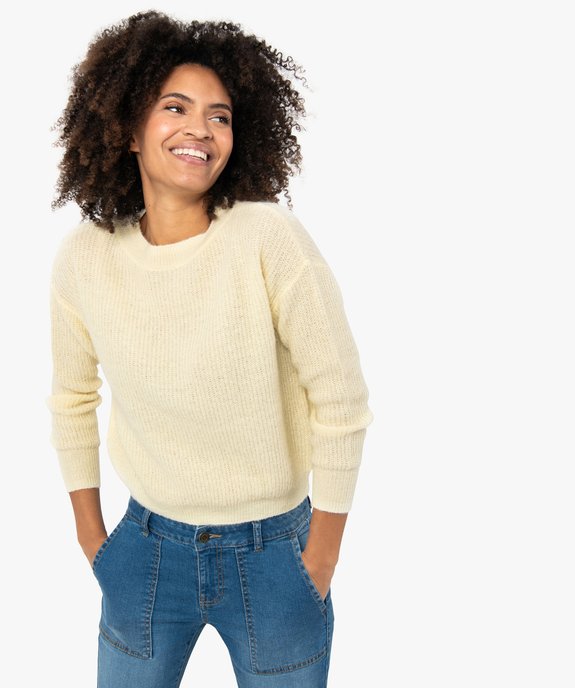 Pull femme en grosse maille vue1 - GEMO(FEMME PAP) - GEMO