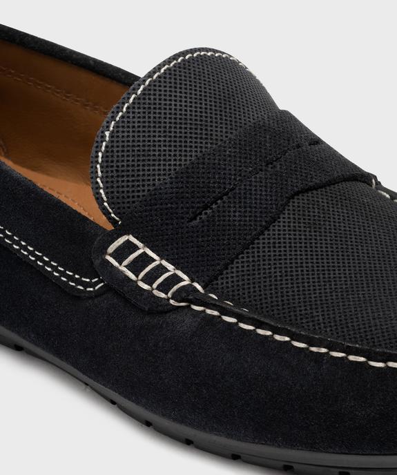 Mocassins en cuir velours homme - Tanéo vue6 - TANEO - GEMO