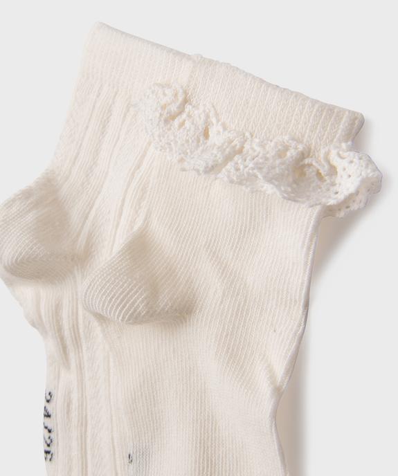 Chaussettes en coton biologique bébé fille (lot de 2) vue2 - GEMO 4G BEBE - GEMO