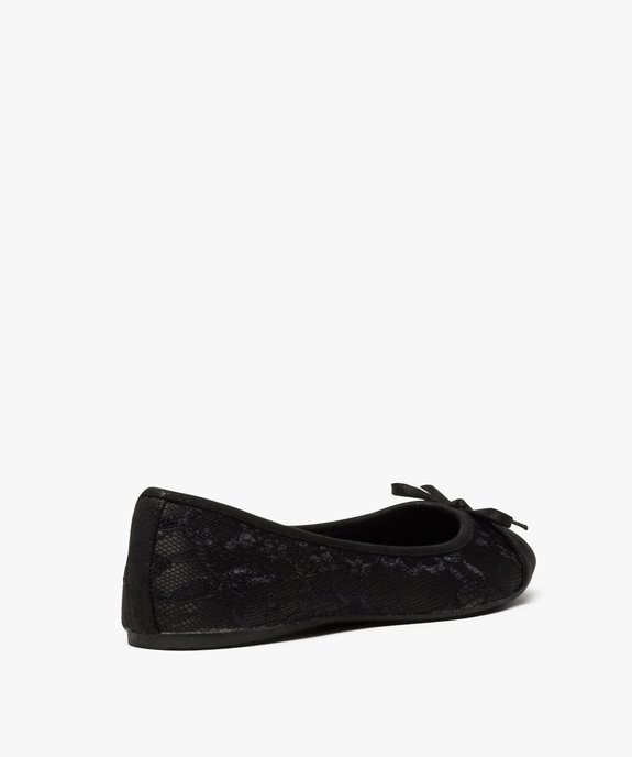 Ballerines femme pailletées en toile imitation dentelle vue4 - GEMO(URBAIN) - GEMO