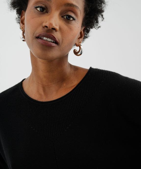 Pull en maille fine à effet plastron femme  vue2 - GEMO(FEMME PAP) - GEMO