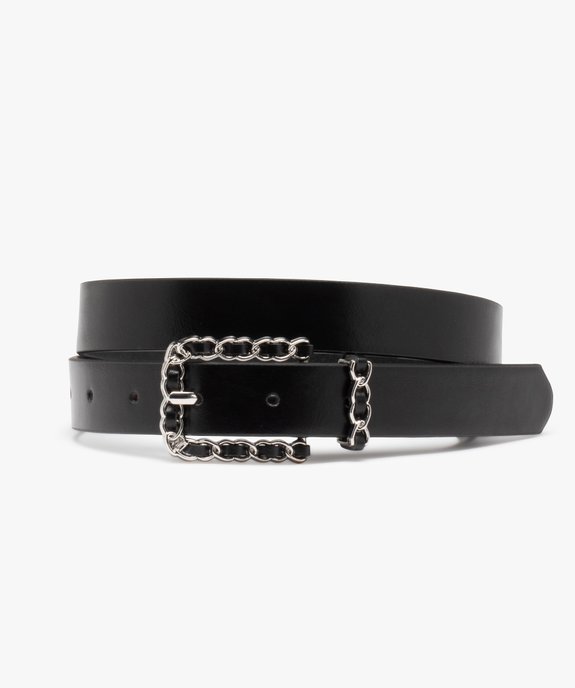  Ceinture femme unie à boucle chaîne métallique vue1 - GEMO (ACCESS) - GEMO