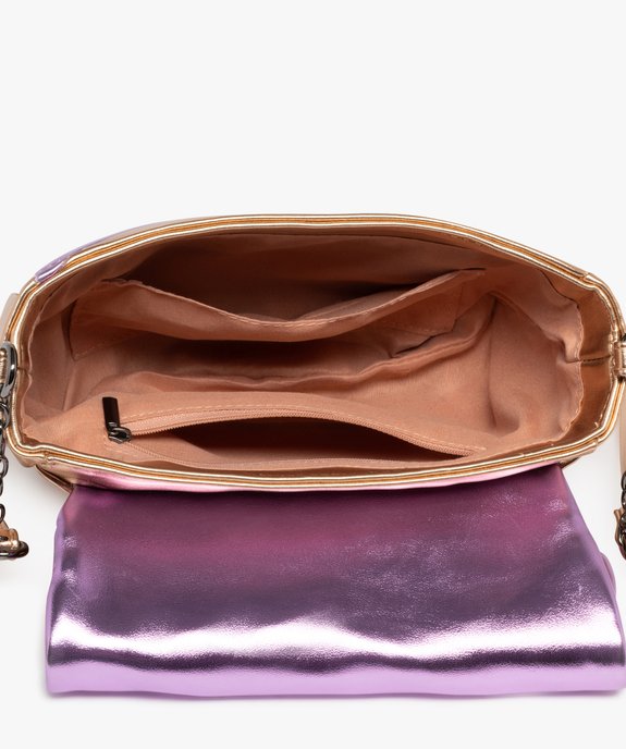 Sac bandoulière compact arc-en-ciel métallisé femme vue6 - GEMO (ACCESS) - GEMO