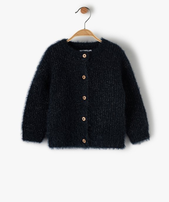 Gilet bébé fille en maille douce pailletée vue1 - GEMO(BEBE DEBT) - GEMO
