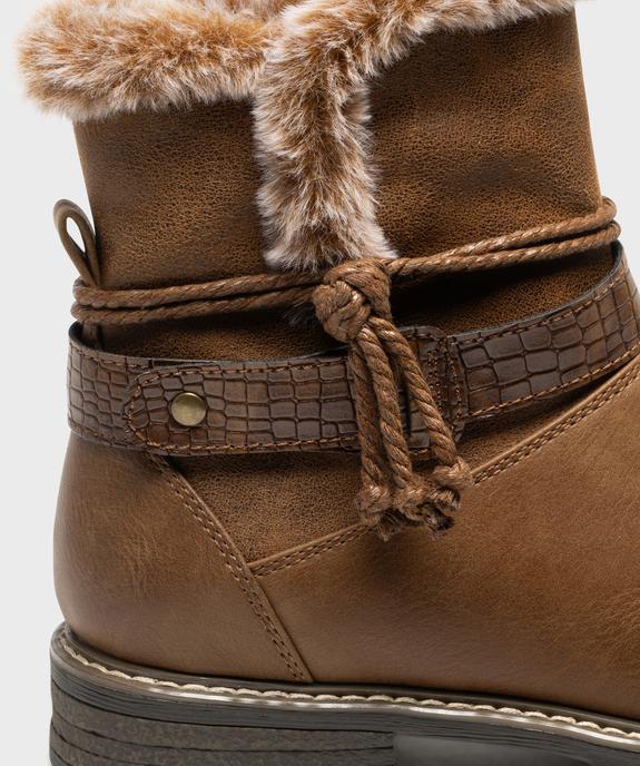 Boots fourrées avec brides cheville femme - Emilia Rosa - EMILIA ROSA Boots fourrées avec brides cheville femme - Emilia Rosa vue6 - EMILIA ROSA - GEMO