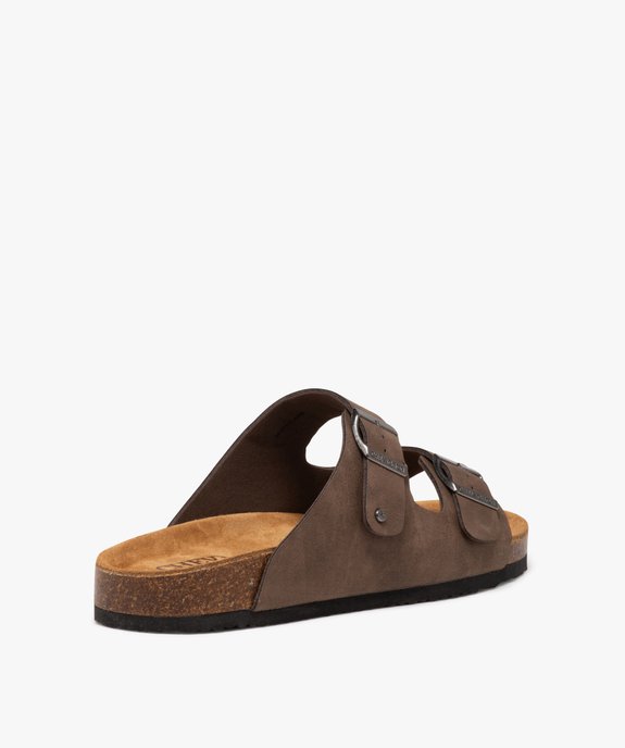 Sandales homme unies avec deux larges brides à boucle - Chevignon vue4 - CHEVIGNON - GEMO