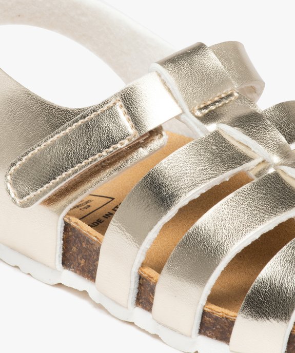 Sandales fille style spartiates à brides métallisées vue6 - GEMO 4G FILLE - GEMO