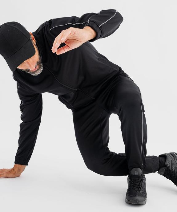 Sweat de sport zippé avec liserés réfléchissants homme vue4 - GEMO 4G HOMME - GEMO