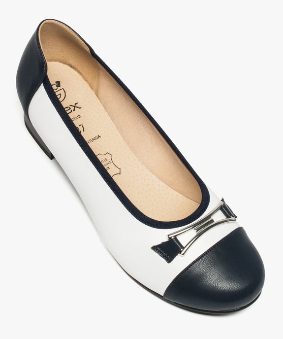 Ballerine femme à talon bicolore vue5 - GEMO (CONFORT) - GEMO