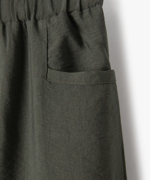Pantalon fille coupe ample avec taille élastique vue2 - GEMO (ENFANT) - GEMO