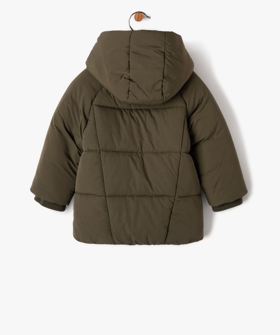 Blouson matelassé doublé peluche à capuche bébé garçon - LuluCastagnette vue5 - LULUCASTAGNETTE - GEMO