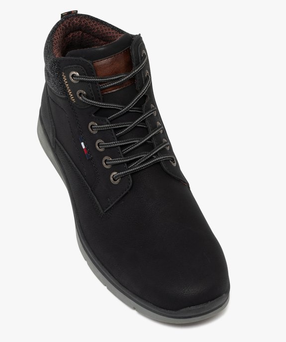 Baskets homme mid-cut casual  avec col moussé en maille vue6 - URBAN STEPS - GEMO