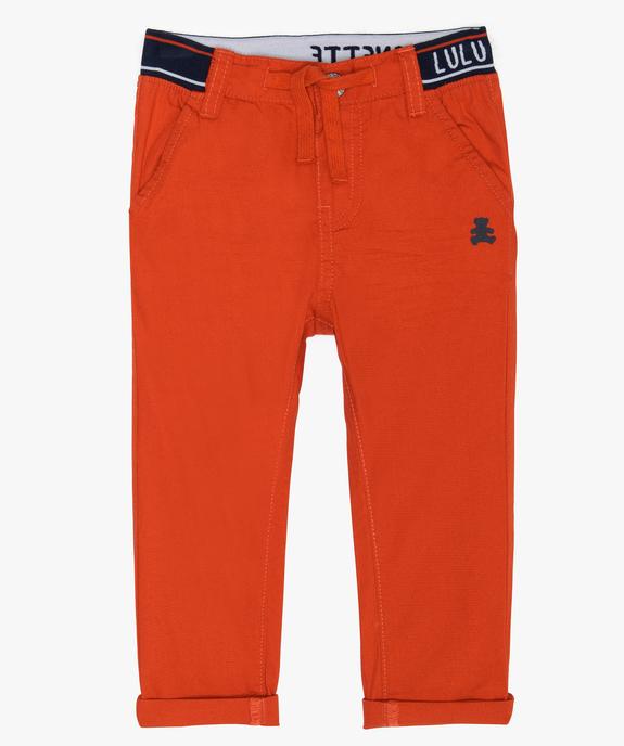 Pantalon bébé garçon à taille élastiquée - Lulu Castagnette vue1 - LULUCASTAGNETTE - GEMO