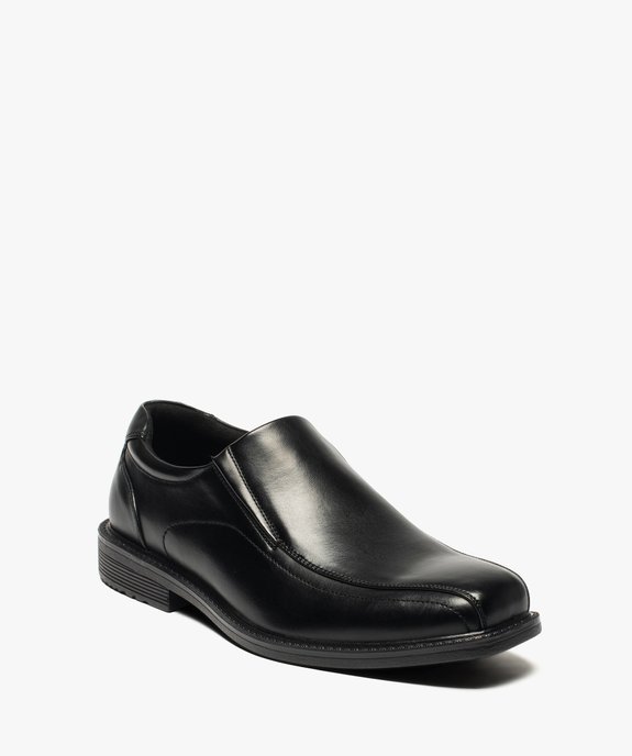 Mocassin homme avec surpiqûres et petit talon vue2 - GEMO(URBAIN) - GEMO