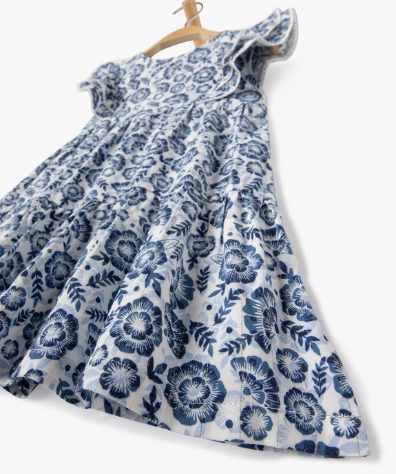 Robe bébé fille fluide à volants et à fleurs - LuluCastagnette vue3 - LULUCASTAGNETTE - GEMO