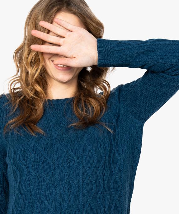 Pull femme torsadé avec boutons métallisés sur les côtés vue2 - GEMO(FEMME PAP) - GEMO