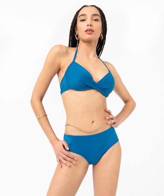 Haut de maillot de bain femme forme corbeille effet drapé vue3 - GEMO 4G FEMME - GEMO