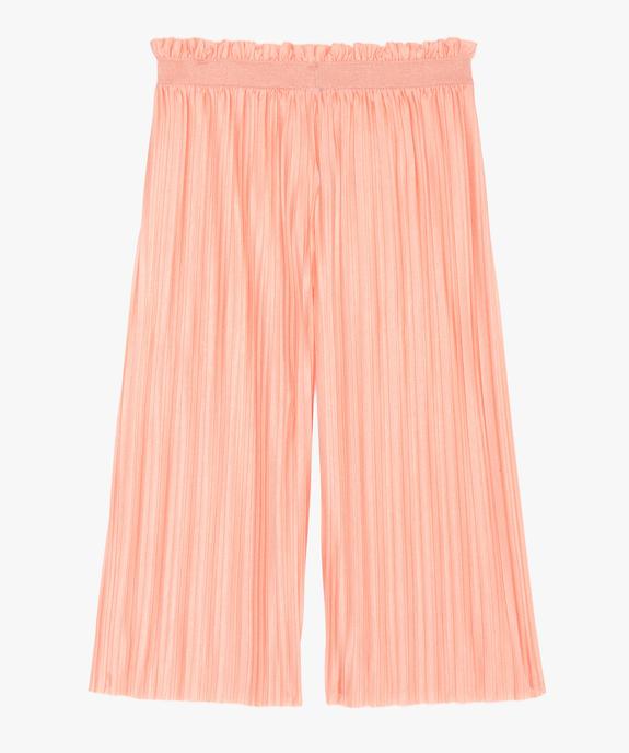 Pantalon fille ample et plissé à taille élastiquée vue2 - GEMO (ENFANT) - GEMO