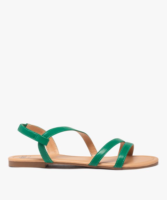 Sandales plates multibrides à enfiler femme vue1 - PREMIER PRIX BY GEMO - GEMO