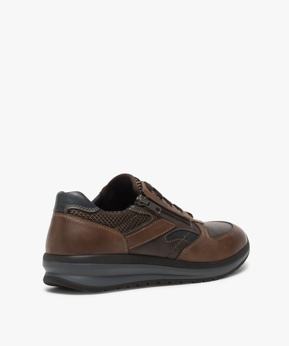 Baskets homme confort à lacets et zip vue4 - ZEN AIR - GEMO
