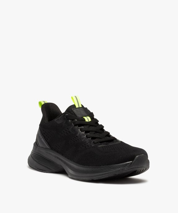 Baskets homme running en mesh détails fluo vue3 - GEMO 4G HOMME - GEMO