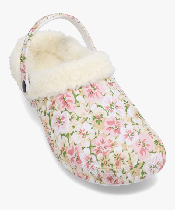 Sabots souples femme à doublure sherpa et motif fleuri vue5 - GEMO(HOMWR FEM) - GEMO