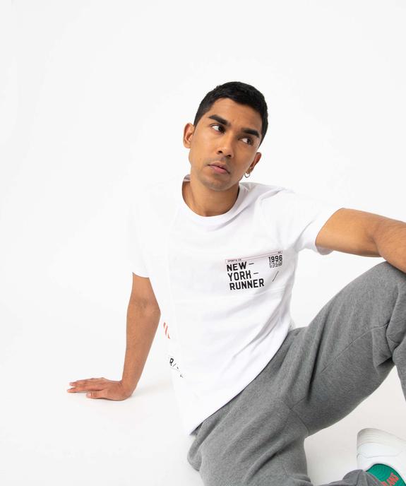 Tee-shirt homme à manches courtes look streetwear vue1 - GEMO (HOMME) - GEMO