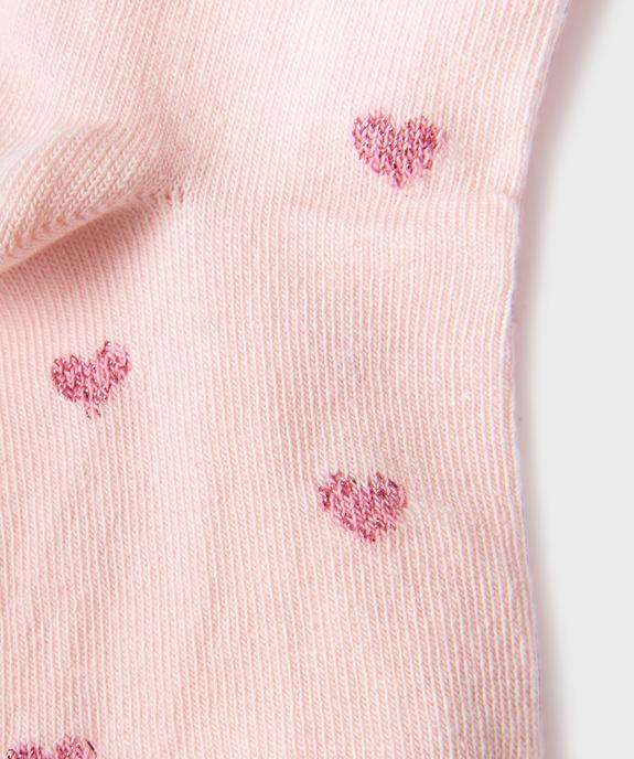 Collant chaud à motifs coeurs fille vue2 - GEMO (ENFANT) - GEMO