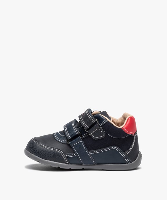 Chaussures premiers pas bébé garçon à scratchs - Geox vue3 - GEOX - GEMO