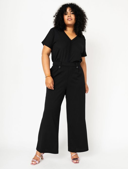 Pantalon fluide coupe large femme grande taille vue5 - GEMO (G TAILLE) - GEMO