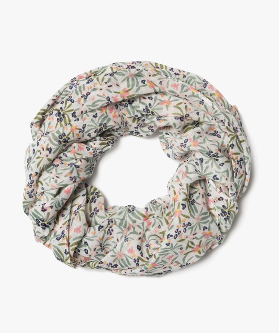 Foulard forme snood fleuri fille - LuluCastagnette vue1 - LULUCASTAGNETTE - GEMO