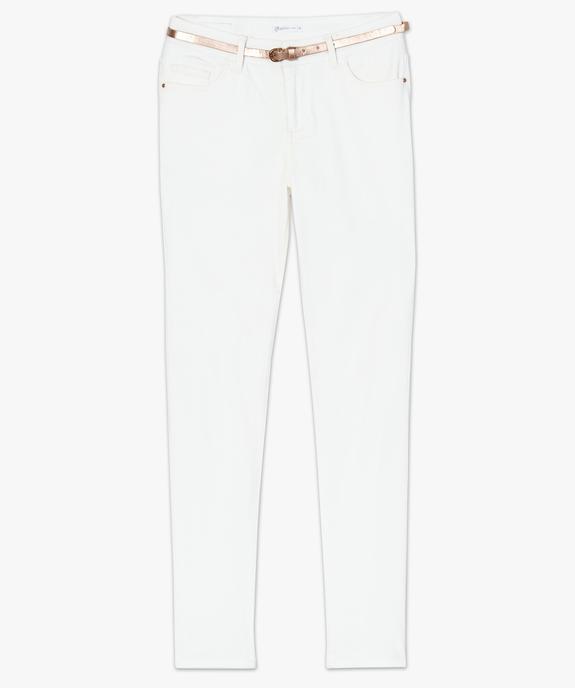 Pantalon en toile avec fine ceinture pour femme vue4 - GEMO(FEMME PAP) - GEMO