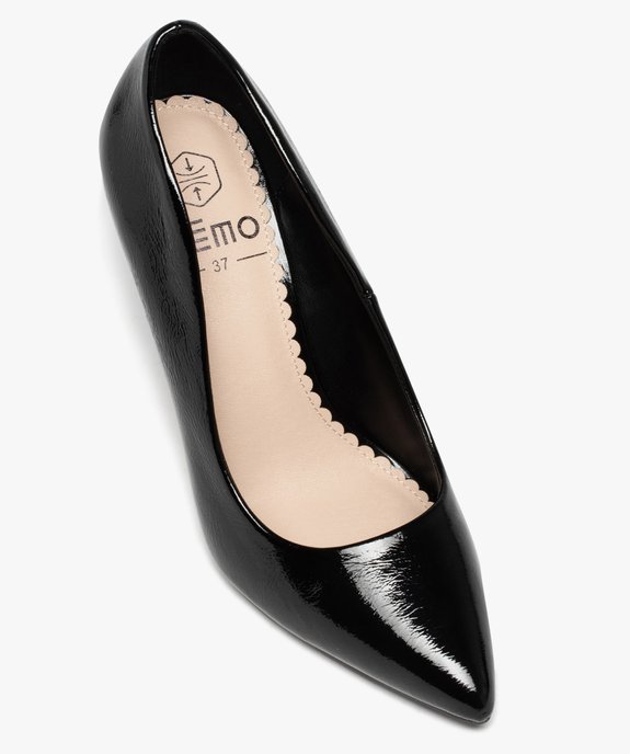 Escarpins femme vernis à talon aiguille et bout pointu vue5 - GEMO(URBAIN) - GEMO