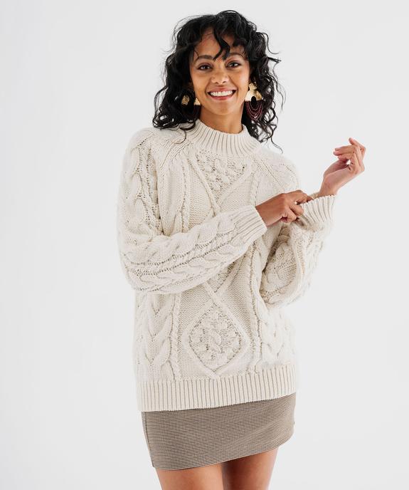Pull torsadé à col montant femme - LuluCastagnette vue5 - LULUCASTAGNETTE - GEMO