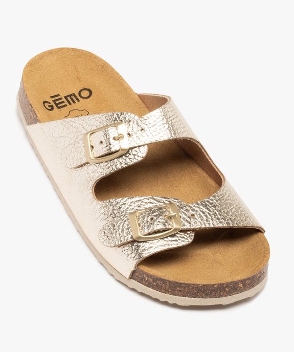 Mules fille à talon plat et brides métallisées ajustables vue5 - GEMO (ENFANT) - GEMO