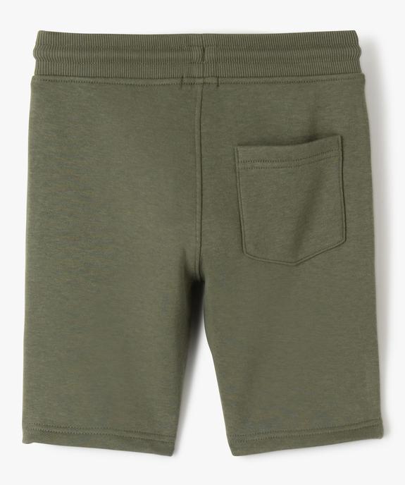 Bermuda en maille avec intérieur molletonné garçon vue3 - GEMO (ENFANT) - GEMO