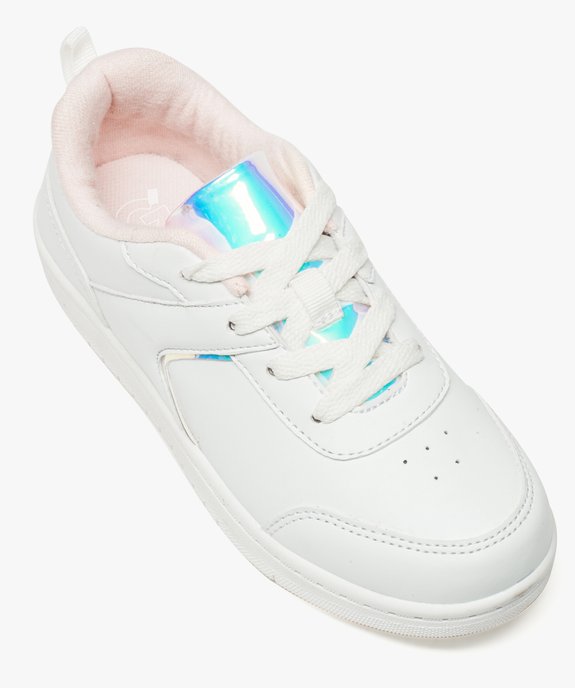 Baskets unies fille avec empiècements effet miroir vue5 - GEMO (ENFANT) - GEMO