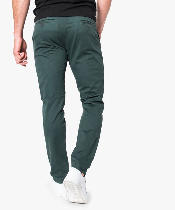 Pantalon homme chino coupe slim vue3 - GEMO (HOMME) - GEMO