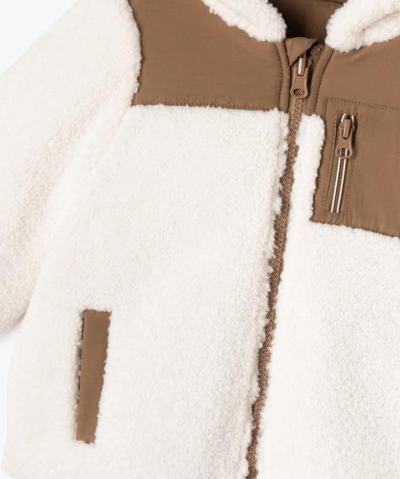 Blouson à capuche chaud et réversible bébé garçon - GEMO 4G BEBE Blouson à capuche chaud et réversible bébé garçon vue3 - GEMO 4G BEBE - GEMO