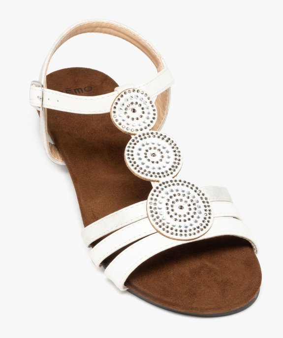 Sandales à petit talon compensé et strass femme vue5 - GEMO (CASUAL) - GEMO
