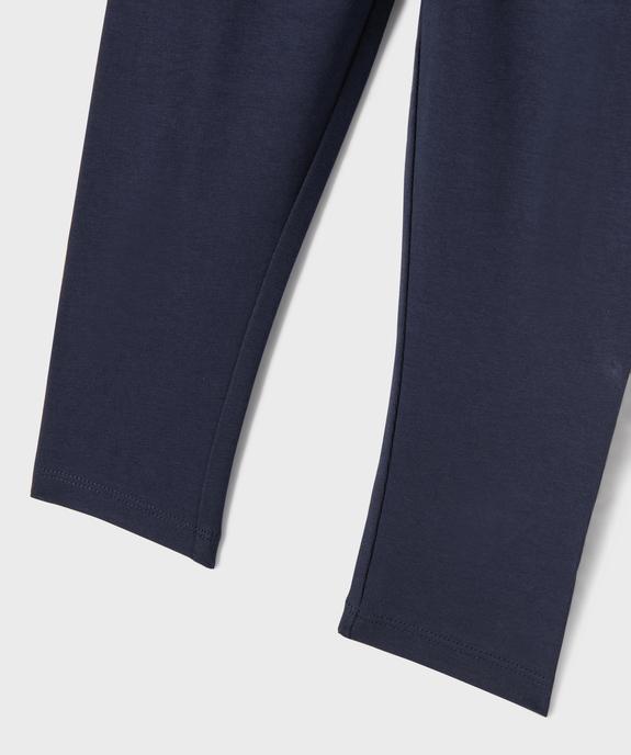 Legging court en coton stretch fille vue2 - GEMO 4G FILLE - GEMO