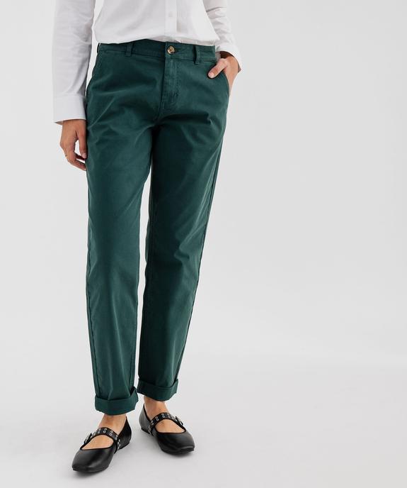 Pantalon chino coupe regular femme vue1 - GEMO(FEMME PAP) - GEMO