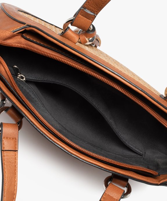 Sac à main rond bimatière avec face tissée vue3 - GEMO (ACCESS) - GEMO