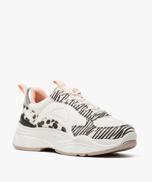 Dad shoes* femme à motif animalier vue2 - GEMO (SPORTSWR) - GEMO