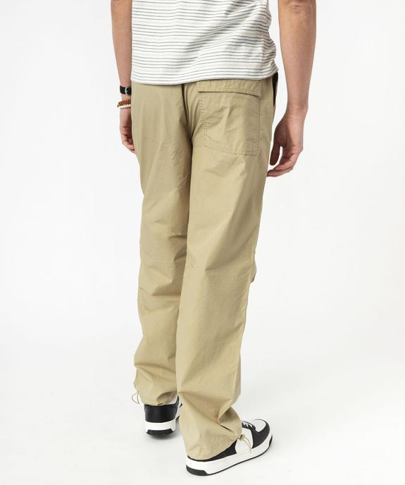 Pantalon parachute ajustable à la taille et aux chevilles homme vue3 - GEMO 4G HOMME - GEMO