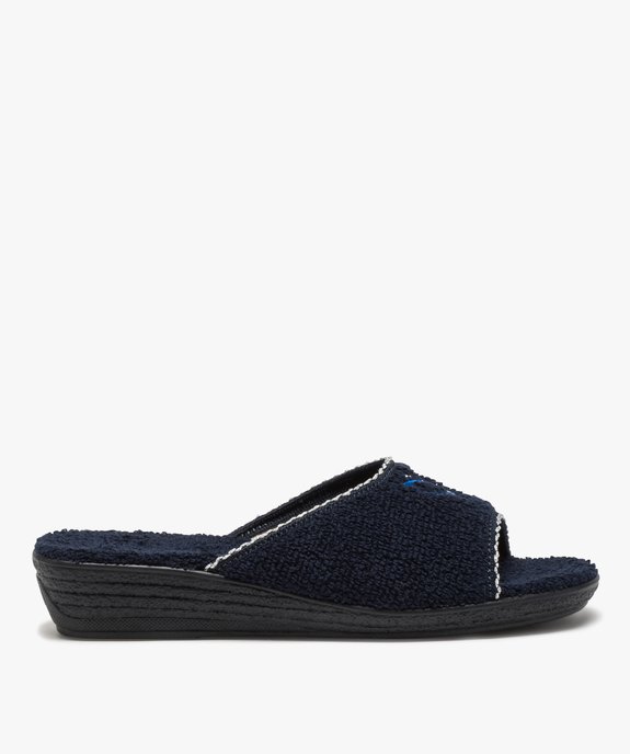 Mules femme confort en tissu éponge et talon compensé vue1 - GEMO(HOMWR FEM) - GEMO
