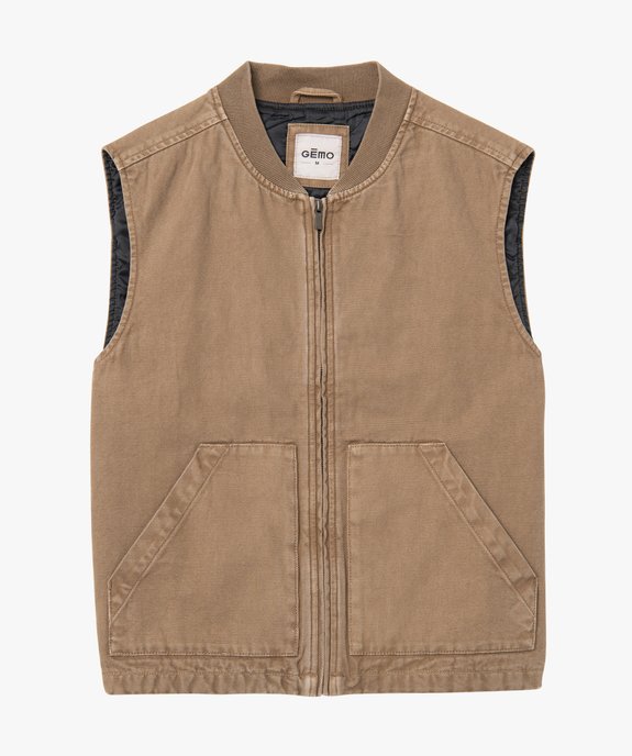 Veste sans manches à fermeture zippée homme vue4 - GEMO (HOMME) - GEMO